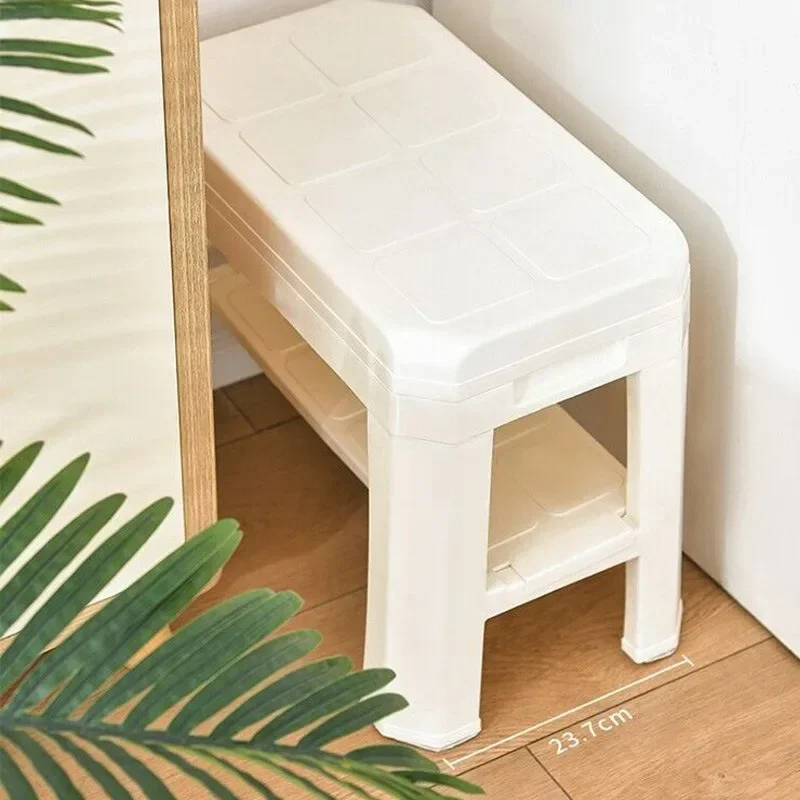 %%Shoe Changing Storage Stool Detachable Plastic Stools Minimalist Detachable Shoe Changing Bench