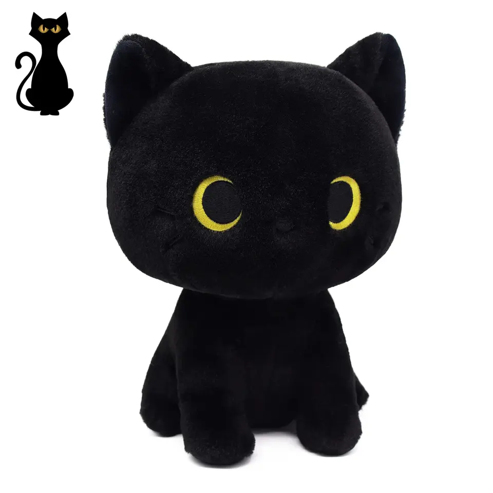 カワイイ-黒猫のぬいぐるみ,ぬいぐるみ,ハロウィーンのぬいぐるみ