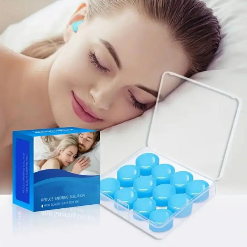 Tapones reutilizables para los oídos para dormir, tapones cómodos de silicona para los oídos, protección contra el ruido, tapones para los oídos de viaje, tapones para los oídos impermeables para natación