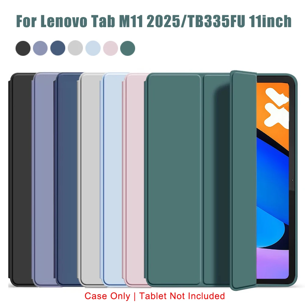 Tri-fold Flip Case For Lenovo Tab M11 2025 11'' TB335F Xiaoxin Pad 2025 11inch Magnetic Stand PU Leather Protective Cover