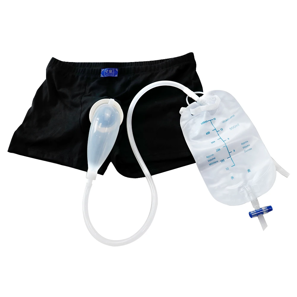 

Men's Urinal Drainage Bag Leg Brace Urinal Collector Portable Reusable for Male and Elderly Urine Bag Urinary Incontinence Care