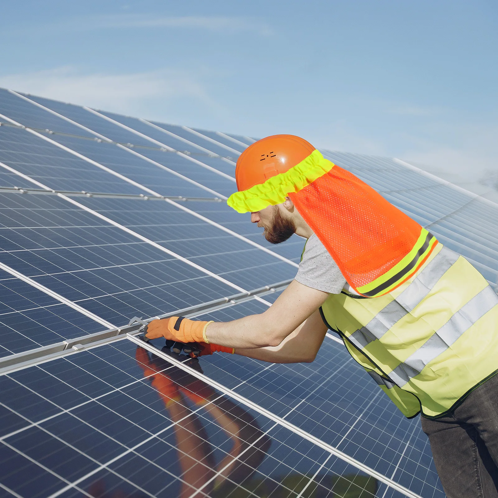 2 Pcs Reflective Hat Cover Stripe Shield Construction Site Hardhat Practical Hats