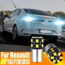 2x P21W LED Back Up Lamp Fog Bulb Reverse Light 7506 BA15S 1156 Canbus For Renault Megane 3 2 4 Scenic Clio Captur Duster Master