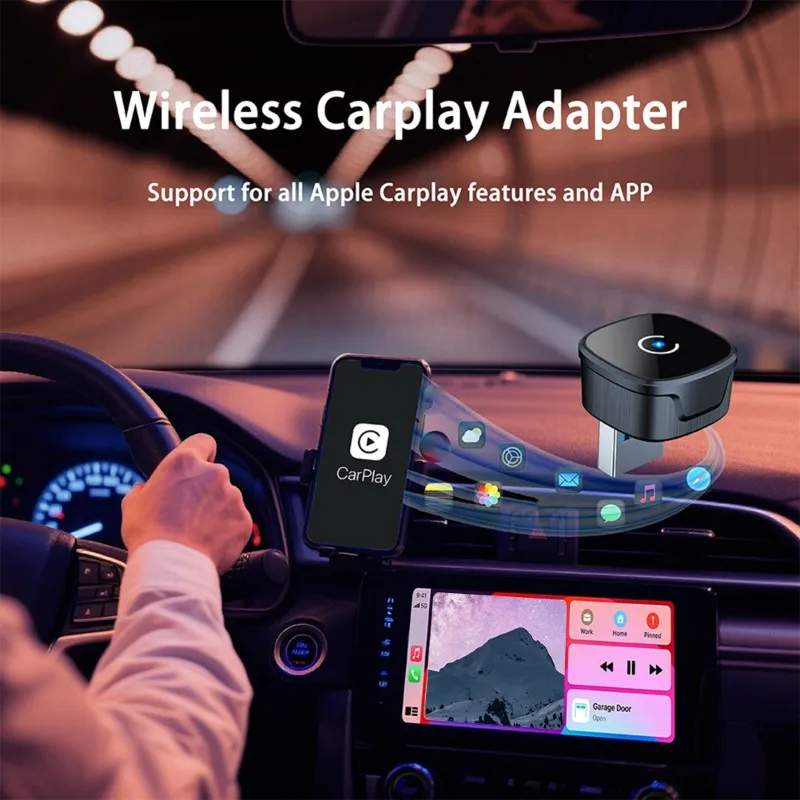 

B49C Wireless 2In1 Universal Play For Factory Wired Carplay AI Smart Box Carplay Android Auto Mini For Car Display