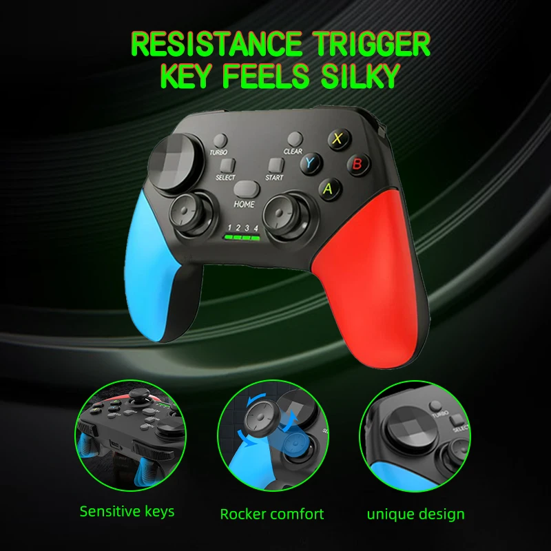 Mando inalámbrico Bluetooth para juegos de PC, Gamepad para Win10 11 PC, Steam Switch deck Yuzu Ryujinx, Joystick