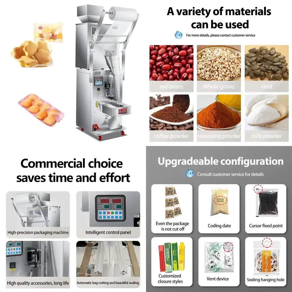 

Автоматическая упаковочная машина 500 г с функциями моторного склеивания и тиснения для упаковки пищевых продуктов, химикатов, сигарет в пакеты-саше