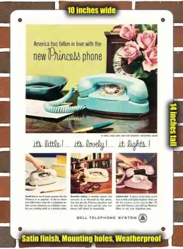 Metal Sign - 1961 Bell Telephone Princess Phones- 10x14 inches