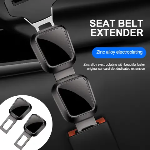 1/2pcs Car Vehicle Seat Belt Extension Extender Strap Safety Lock Buckle Plug Clip for Honda BMW Peugeot Hyundai Jeep Mazda Audi