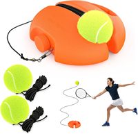 Tennis Trainer Rebound Ball with3String Balls,Solo Tennis Training Equipment,Portable Tennis Training Tool,Tennis Rebounder Kit.