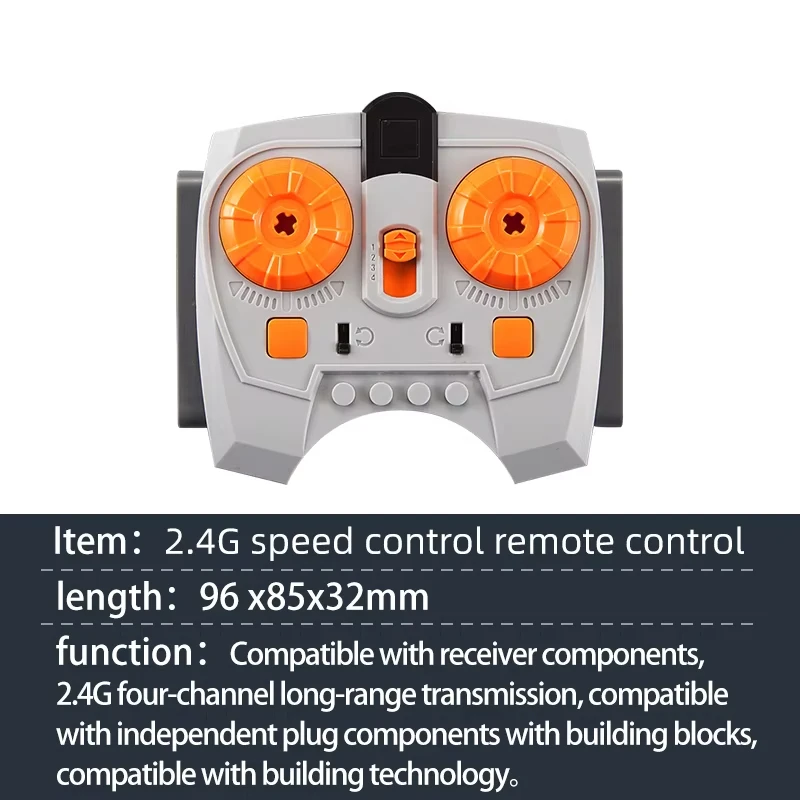 Control remoto de bloques de construcción para bloques de construcción MOC, coches de control remoto, juguetes DIY, controlador de velocidad de 2,4g + receptor infrarrojo