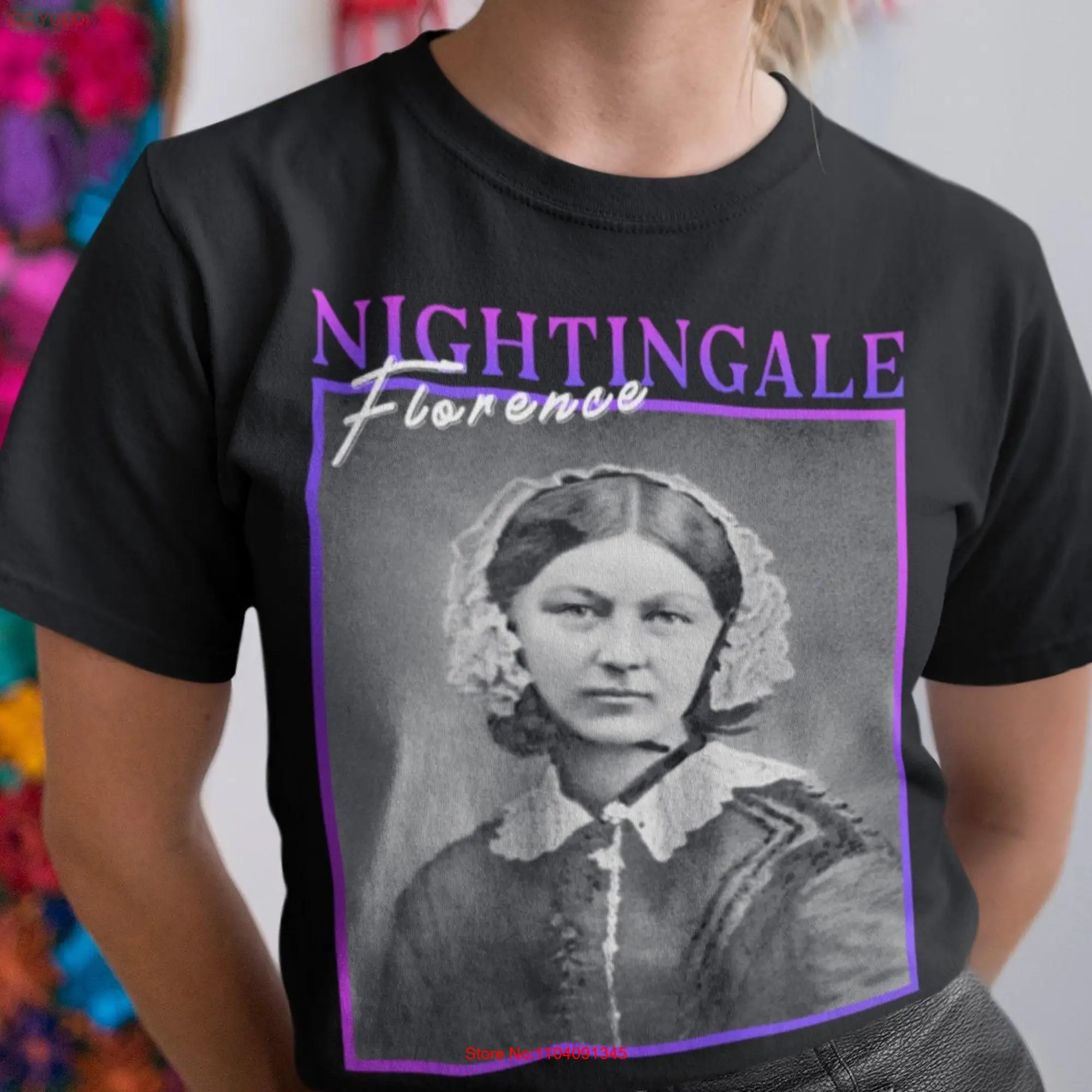 Florence Nightingale T Shirt Print s Costume long or short sleeves