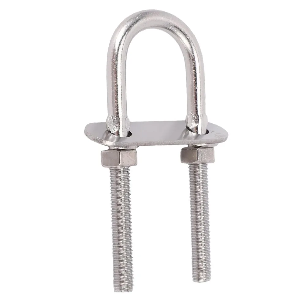 4pcs Strong With Nut Plate Washe Round U Bolts Durable Premium U Bolt Hardware Steel U Bolts For Trailer