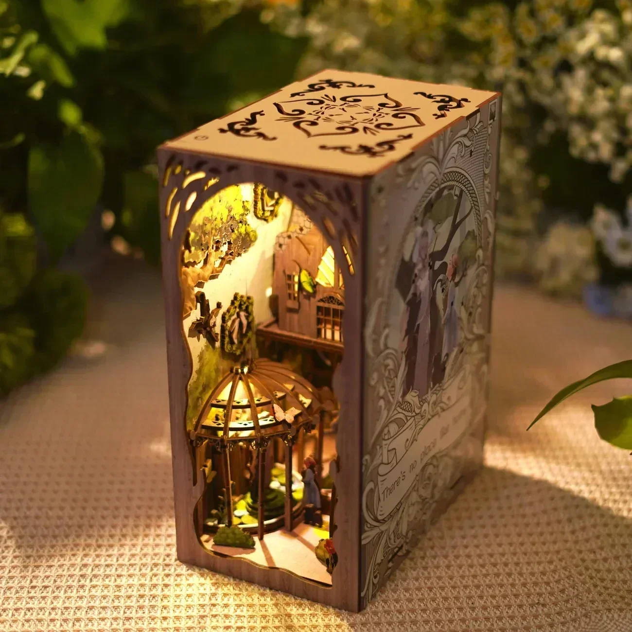 

НОВЫЙ DIY деревянный книжный уголок, набор вставок для полки, европейские садовые подставки для книг, миниатюрные строительные наборы, украшение для книжной полки, подарки для друзей