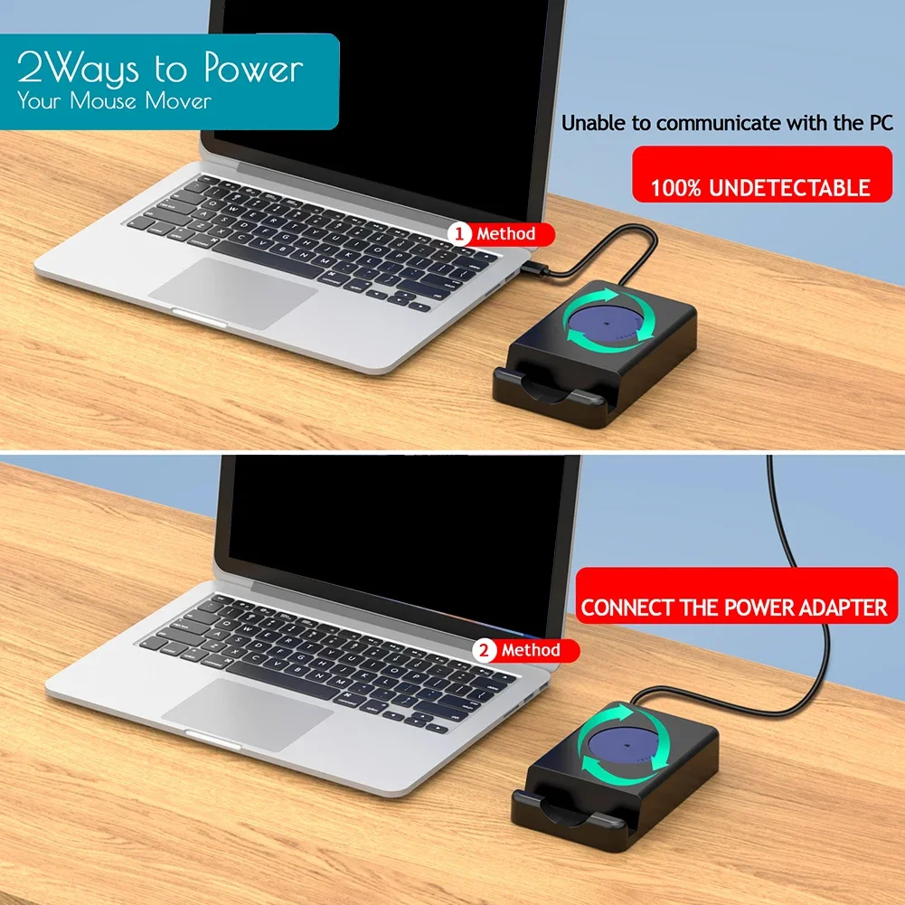 Virtual Mouse Mover For Computer Anti-sleep Automatic Movement To Prevent Computer Lock Screen 20dB Quiet Noiseless No Software