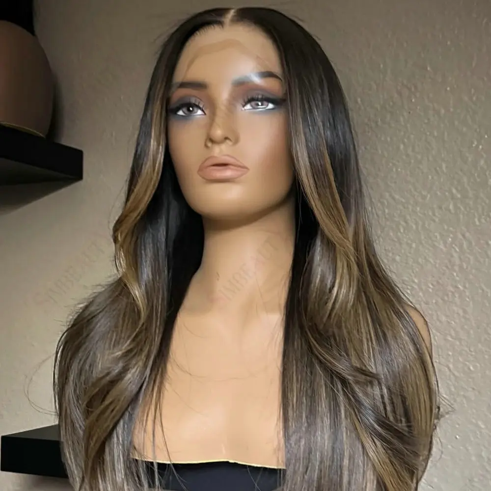 200 الكثافة شعر مستعار دانتيل كامل شعر الإنسان تسليط الضوء على موجة طبيعية للنساء السود غلويليس قبل قطعها 360 الدانتيل الباروكات الأمامية شعر ريمي #3