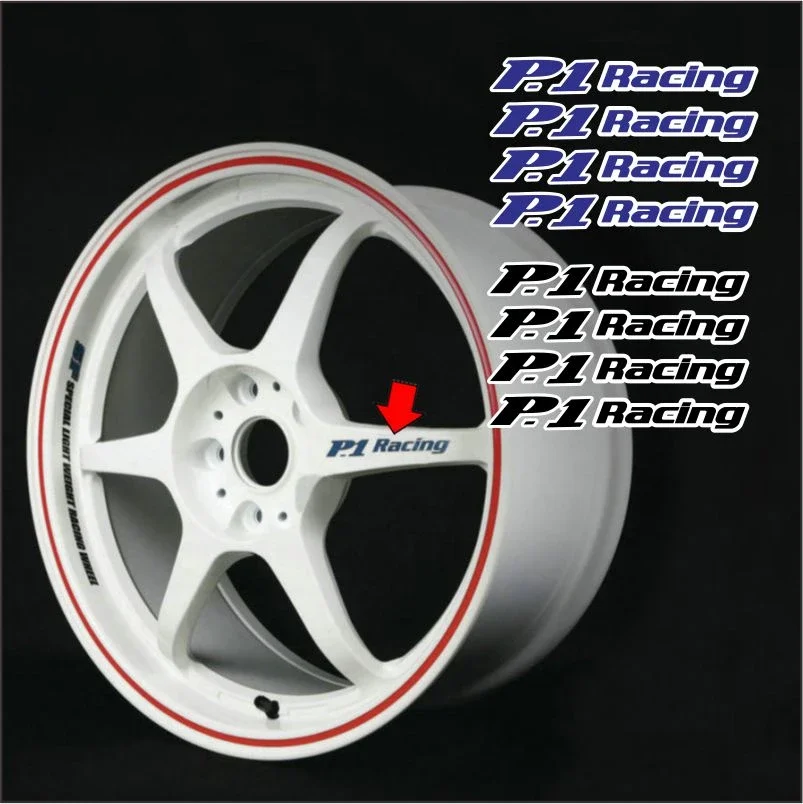 Car Styling Vinyl Auto Wheel Tyre Tire Hub Decorate Decal Stickers for BuddyClub P1 Racing SF