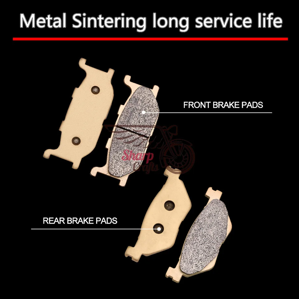 Motorcycle Front Rear Brake Pads For YAMAHA TMAX XP500 2001-2003 XVS1300 Stryker SCR950 XVS950A XVS950 V-STAR XVS950C XV950 Bolt