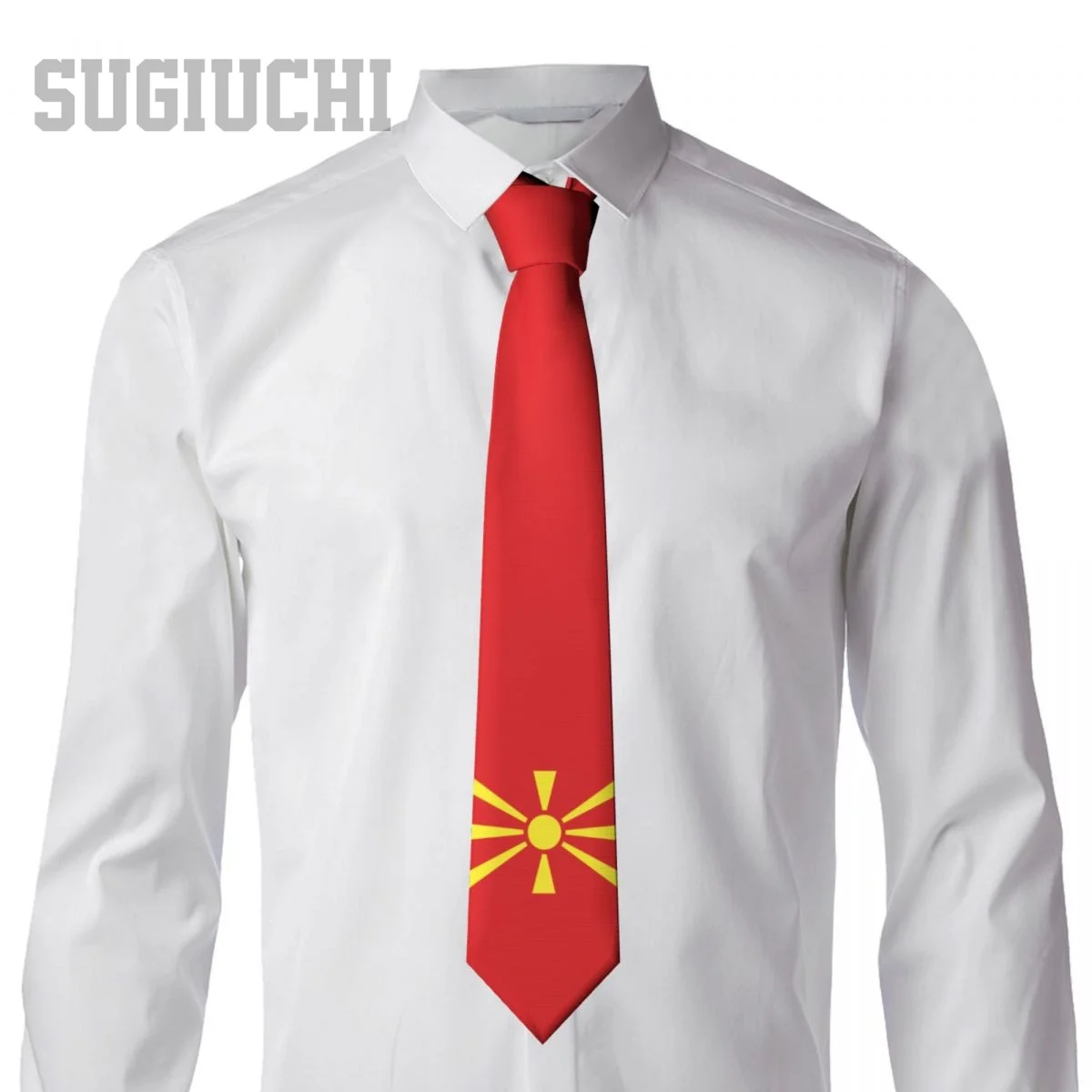 North Macedonia Flag Emblem Men Women Neck Ties Casual Plaid Tie Suits Slim Wedding Party Business Necktie Gravatas