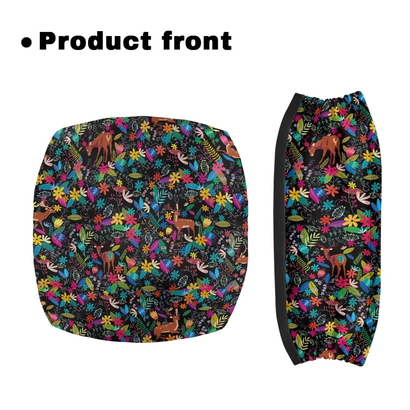 Coloranimal Floral Deer Pattern Pack of 2 Walker Cover Easy to Install Walker Seat Cushion Cover for Seniors