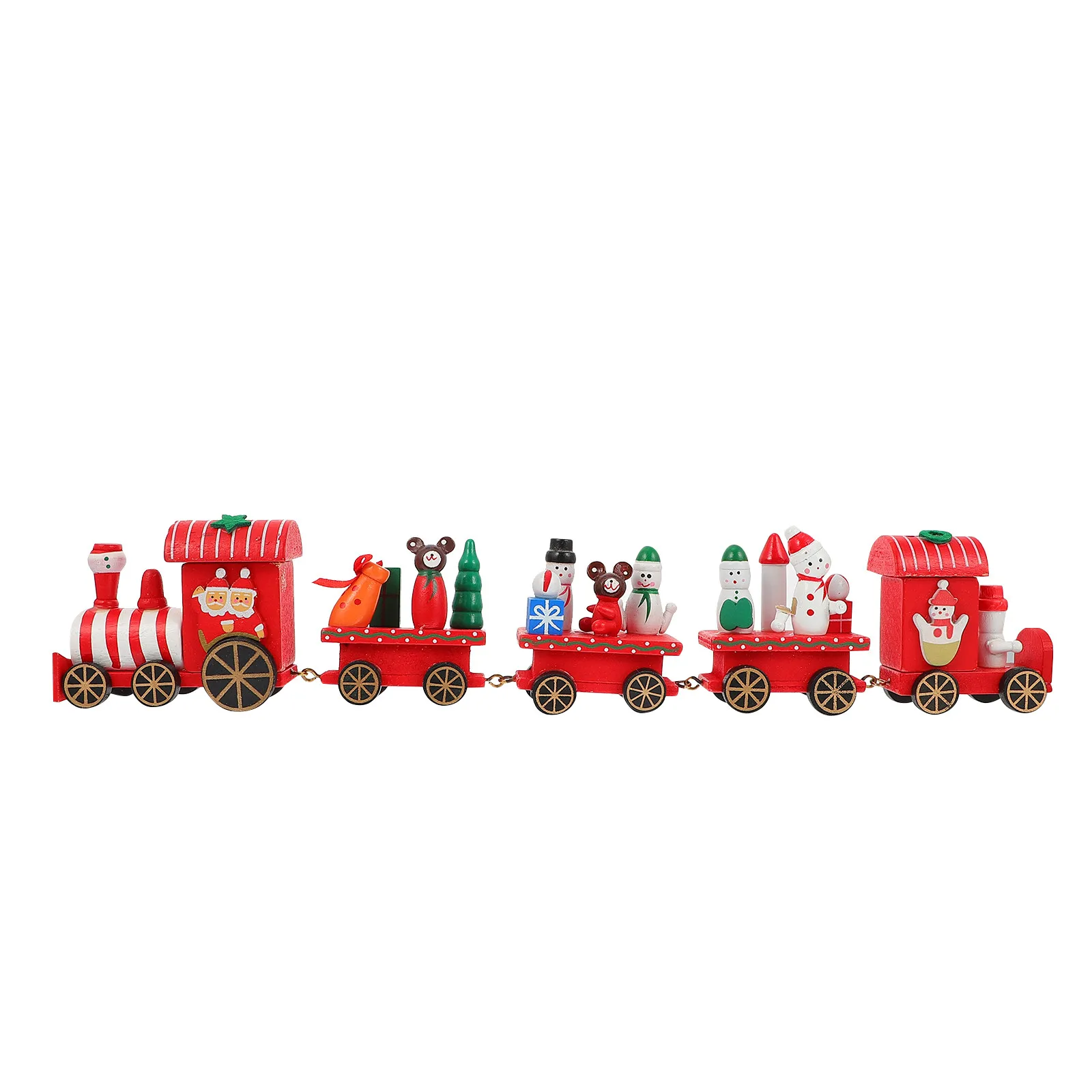 

Wooden Christmas naments Wooden Christmas Train 2023 New Year Decor Kids Gifts Vivid Party Festive Atmosphere