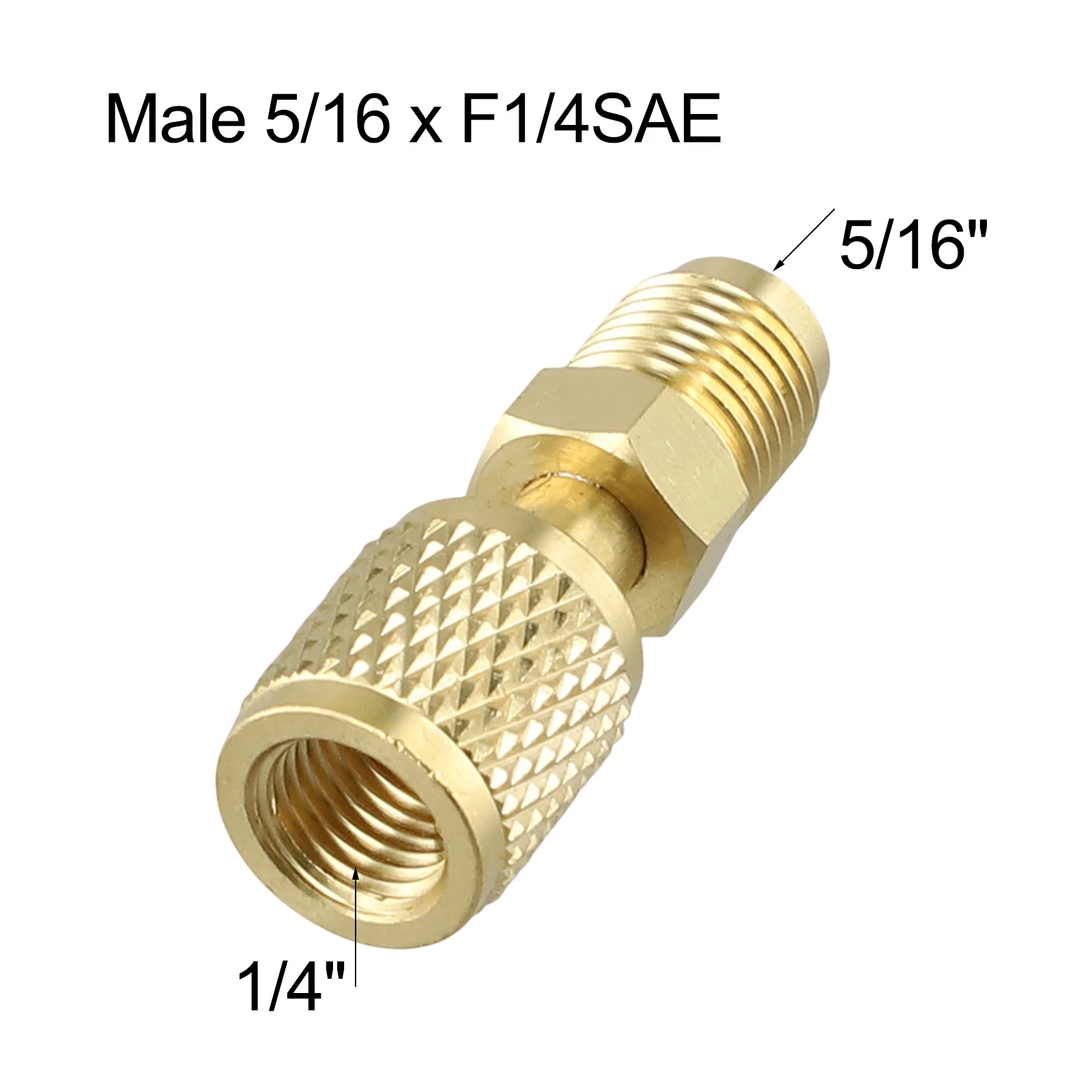 Adapter für R410 R32 R22 Stecker 5/16 x F1/4 SAE Typ Kälte Klimaanlage Fülladapter Messing Klimaanlage Werkzeug