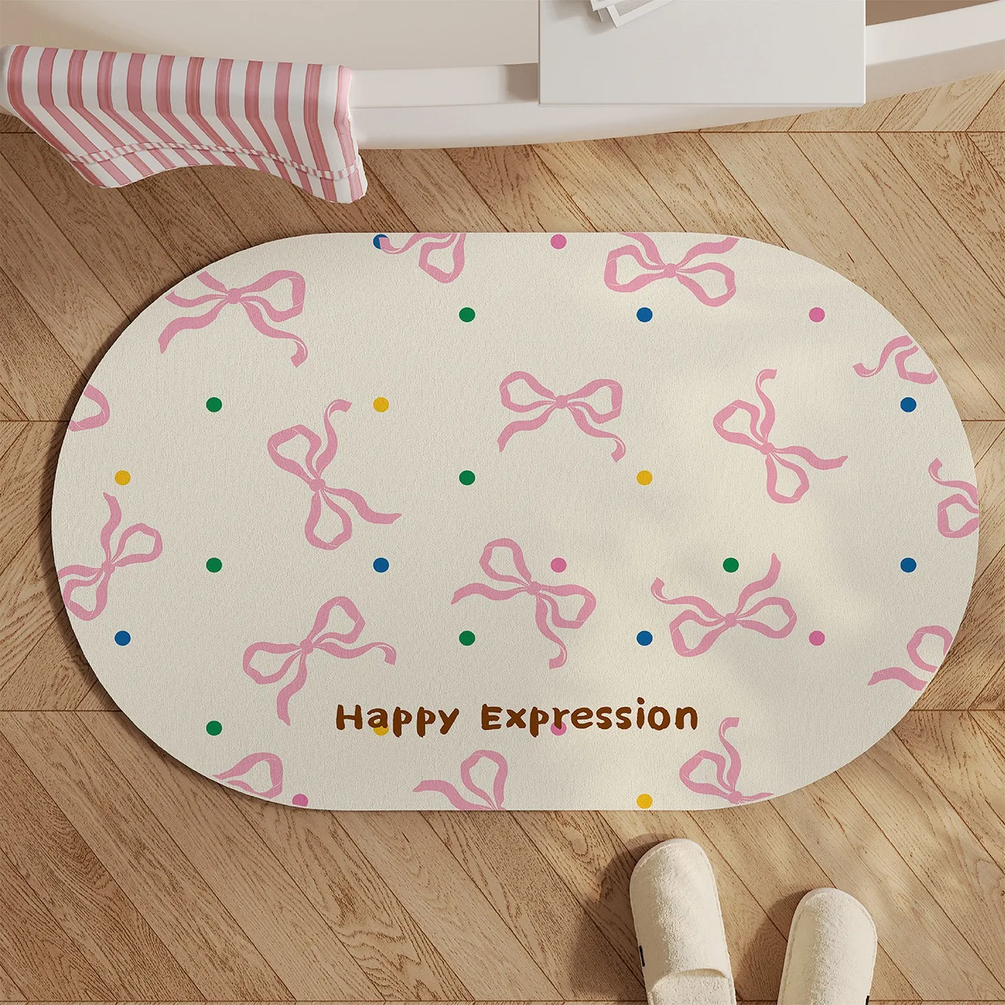 Bow-knot Diatom Mud Bathroom Mat Non-slip Absorbent Quick-drying Doormat Home Decoration Carpet 러그 Alfombra De Baño שטיח אמבטיה