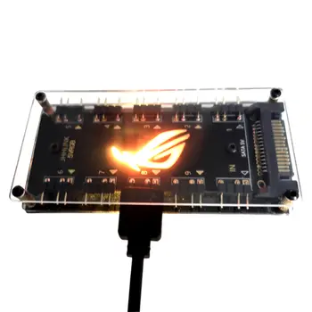 5V ARGB Hub kompatibilní se základní deskou ASUS, ROG Aura Sync, 3pinový konektor, prodlužovací kabel 1-9 s adaptérem pro osvětlení 10 nejlepší prodej Asus Aura Sync Hub - №2