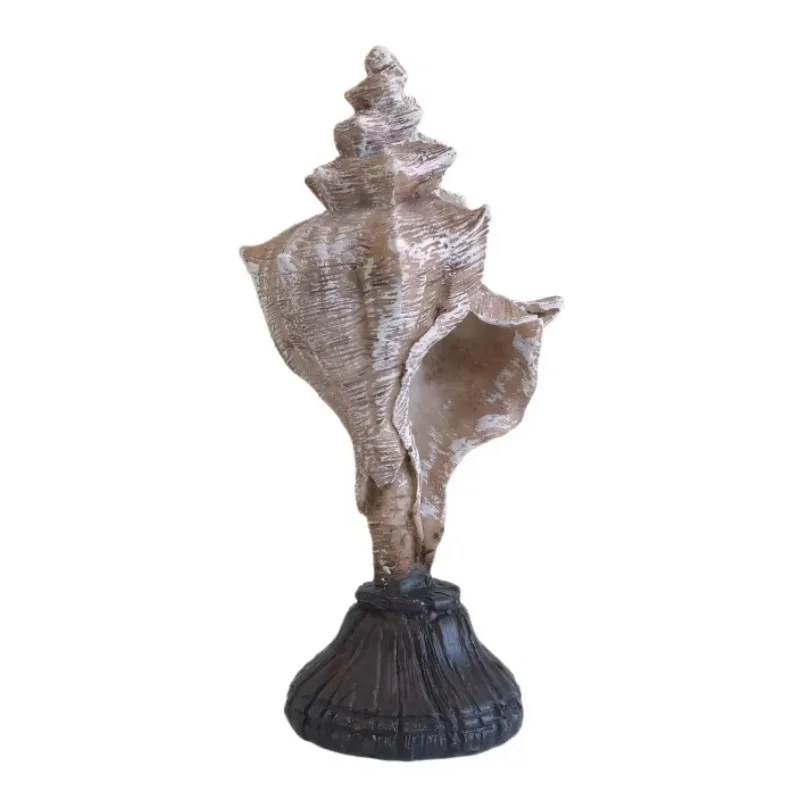 Creative Resin Imitation Conch and Seashell Craft, Mediterranean Home Decor Ornament for Living Room Tabletop