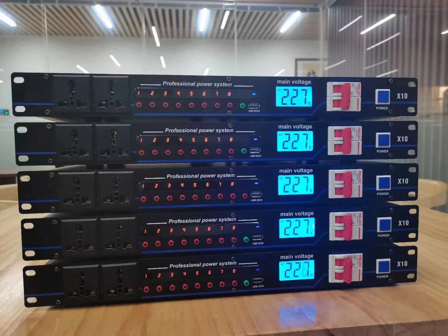 Professional Audio Sound System High Power 40A Stage Performance 8CH 10CH Power Sequencer With Switch