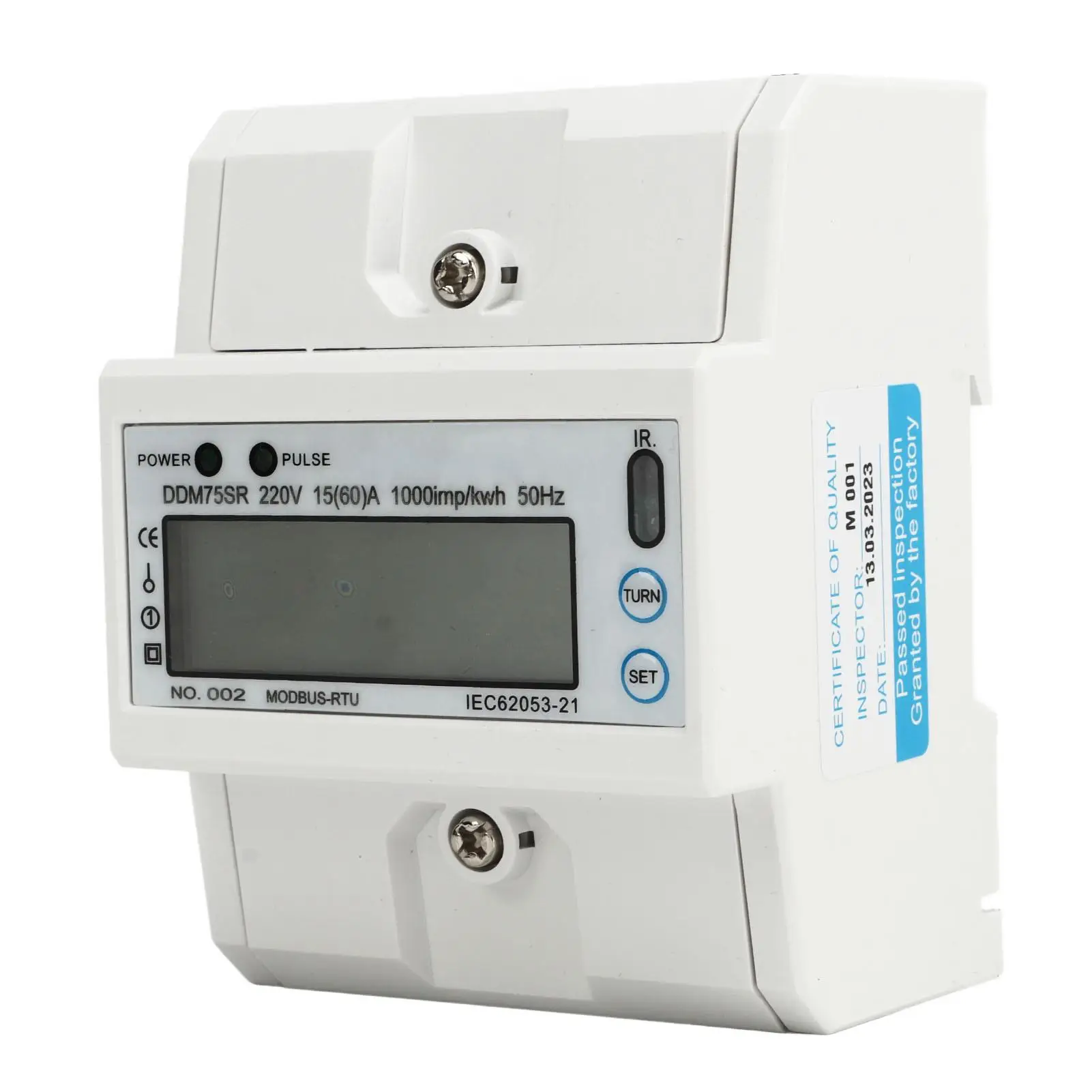 Smart Digital Electric Power Meter RS485 DC220V 15-60A, High Accuracy Energy Monitor with Data Storage - 4P for active