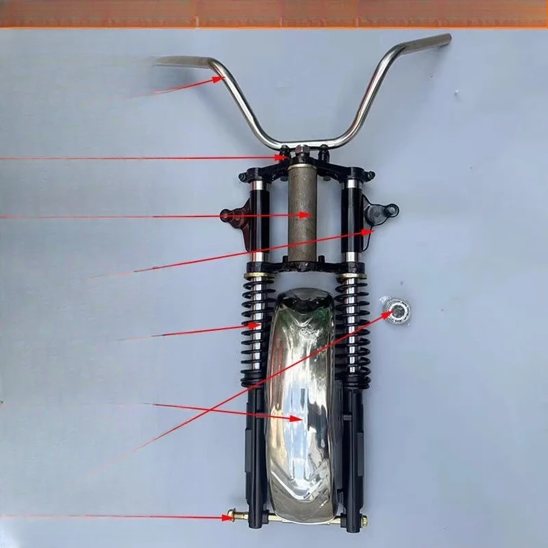 

A complete set of hydraulic shock absorbing external springs, inner springs, thickening loads, and a complete set of tricycle