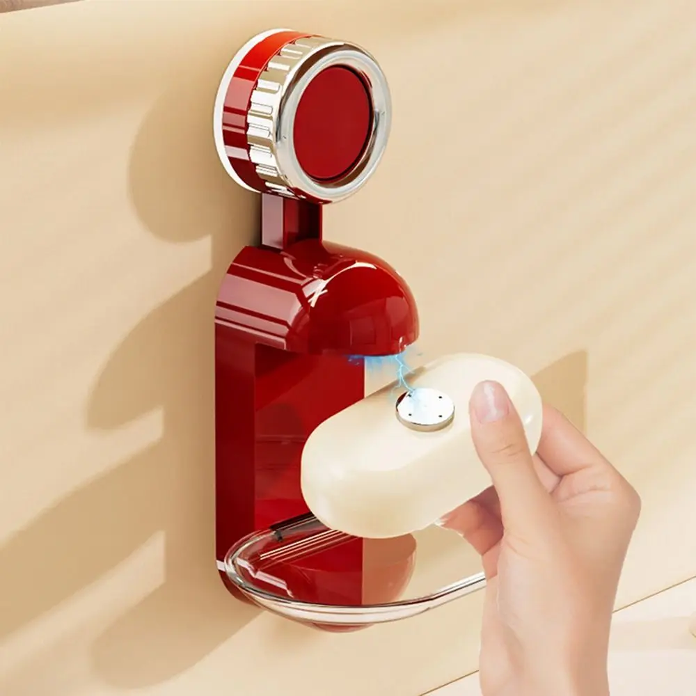 

Magnetic Suction Cup Soap Holder Creative Detachable Sponge Storage Stand Moisture-proof Punch-Free Wall Mounted Soap Box