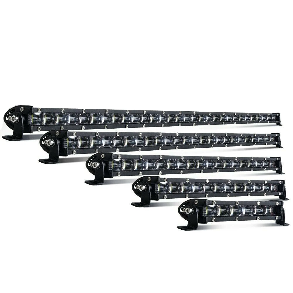 1 szt. Ultra Cienka Lampa LED 6D z Soczewką 14'20'26'32' cali 12V 24V, Wodoodporna IP67, Samochodowa Lampa Robocza LED Jednorzędowa, Do Traktora, Łodzi, Światło Do Jazdy, Auto, ATV, SUV — 2