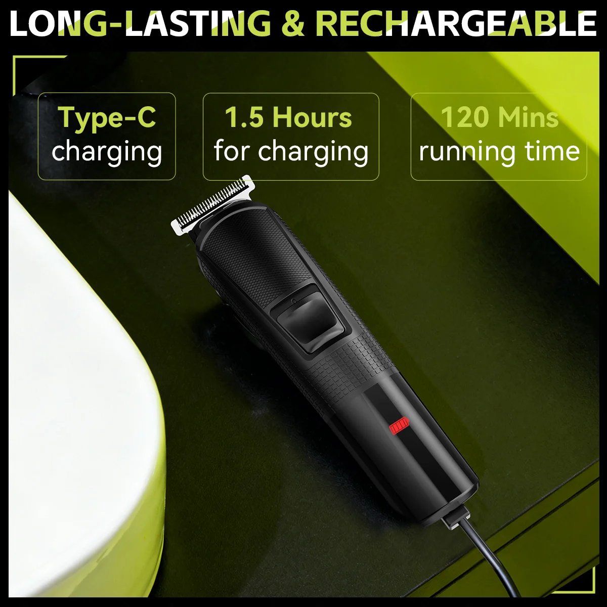 

ENCHEN Beardo 3, набор для стрижки волос и жениха для стрижки бороды и ухода за телом с зарядкой и индикатором типа C