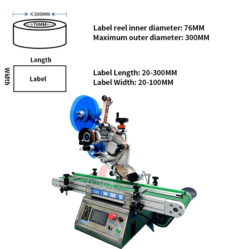 BTP 200 Automatic Plane Labeling Machine -counterfeit Prin Stickers Transparent Labels with PLC Touch Screen