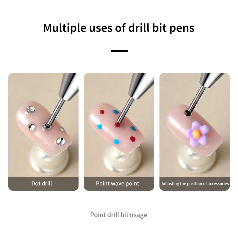 1Pc Double Headed Nail Art Pen Nail Rhinestone Picker Wax Pen Gel UV Brush Diy Manicure Nail Art Tools Silicone Head Carving Pen