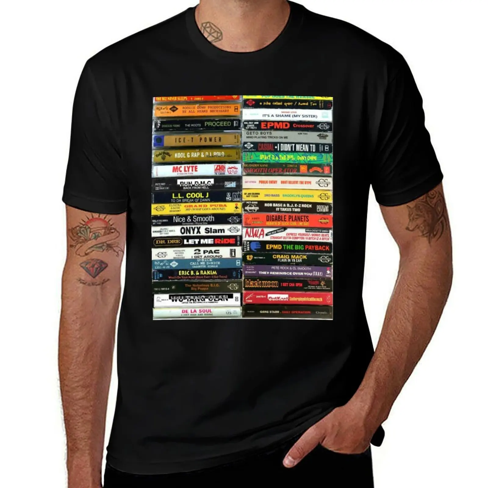 Hip Hop Tapes 90s Hip Hop Tees T-Shirt T-Shirt Daily Casual Short Sleeve Tee Shirt