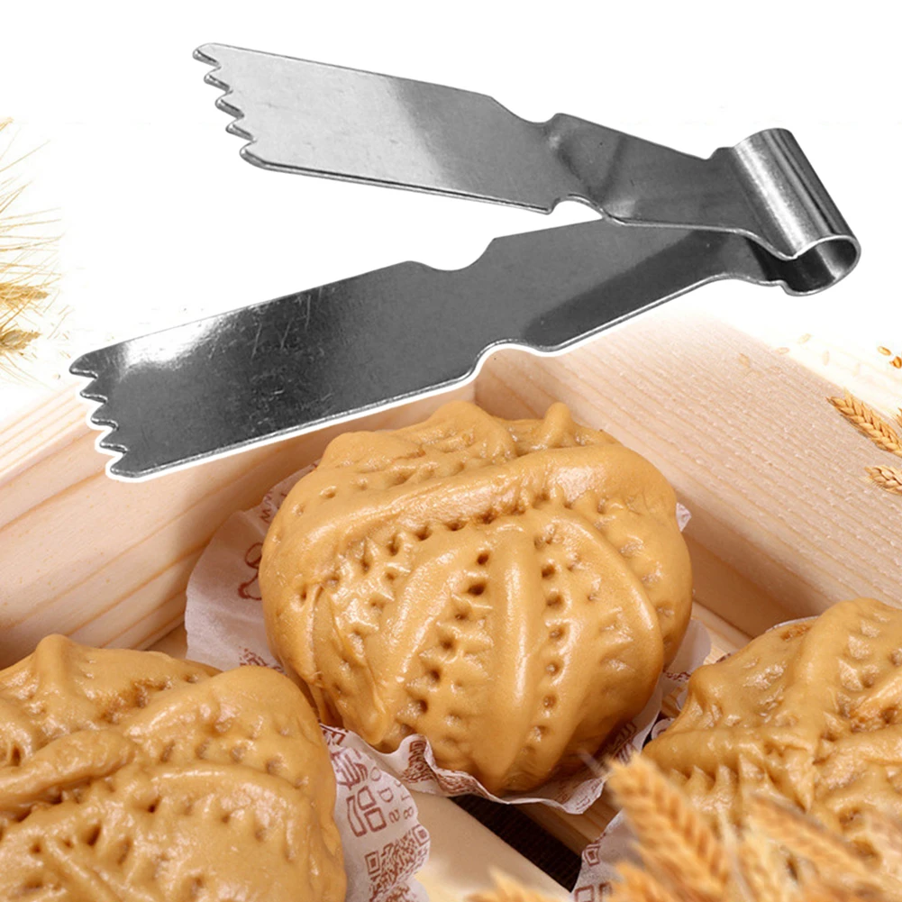 Walnut Cookie-Mold Stainless Steel Pastry Flower Clip Dough Decorating Tweezers Flower Petal Pastry Modeling Tool Flower Pattern
