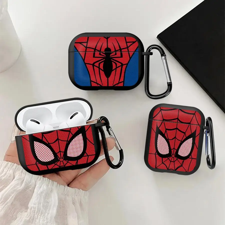 Etui na słuchawki AirPods - Czarny Pająk