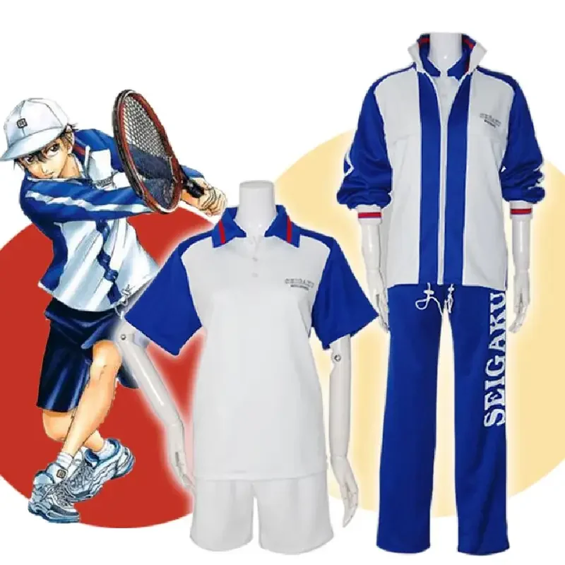 The Prince of Tennis Costume Echizen Ryoma Cosplay Sportswear T-shirt Qingxue Team Uniform School Clothing Jacket Anime