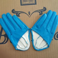 Kobiety DS Half Palm Klub nocny Taniec na rurze Występ na scenie Moda Osobowość Hip Hop Rękawiczki Skórzane Wielokolorowe Miękkie