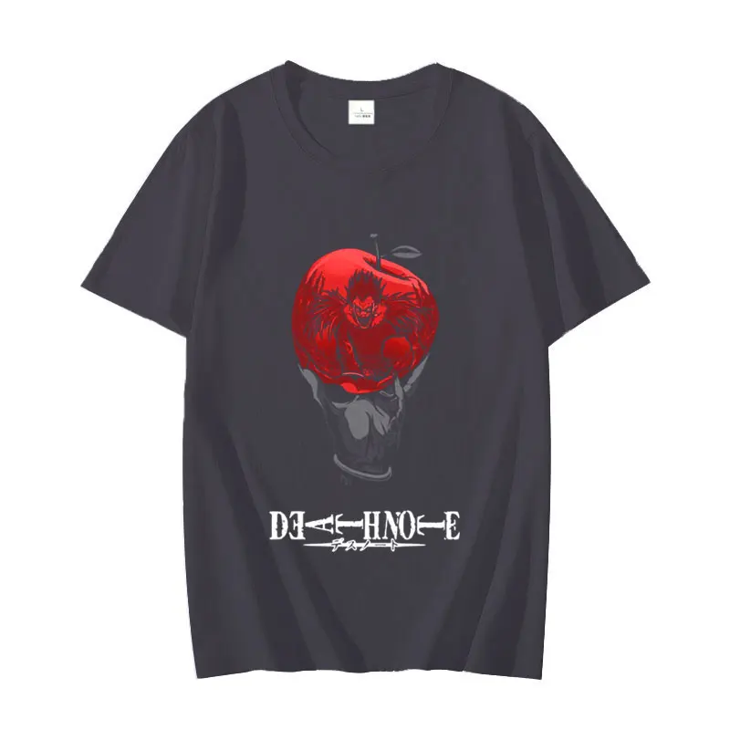 Death Note Men T-shirt Summer Short Sleeve Cartoon Japan Anime Women Tee Shirts 100% Cotton Fashion Couple Clothes Tops