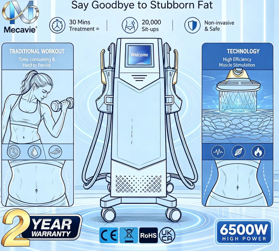 HI‑EMT 4 Handles EMS Body Sculpt Machine Non‑Invasive Muscle Stimulator for Abdomen Hip Leg Arm Body Shaping Slimming Equipment