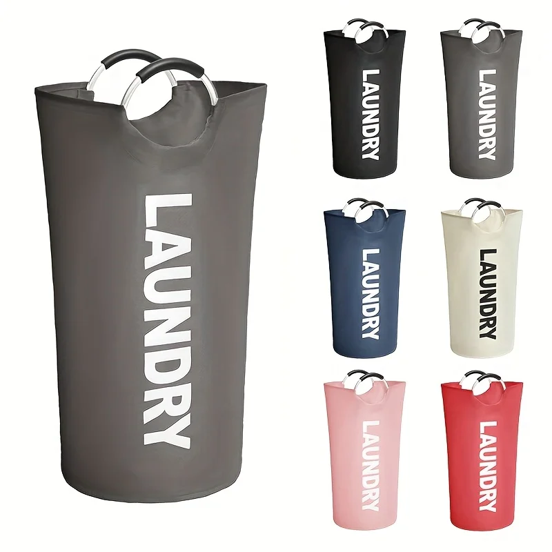 سلة غسيل ذات سعة كبيرة - مجهزة بأكياس غسيل قابلة للطي وسلة غسيل قابلة للطي ومقاومة للماء.