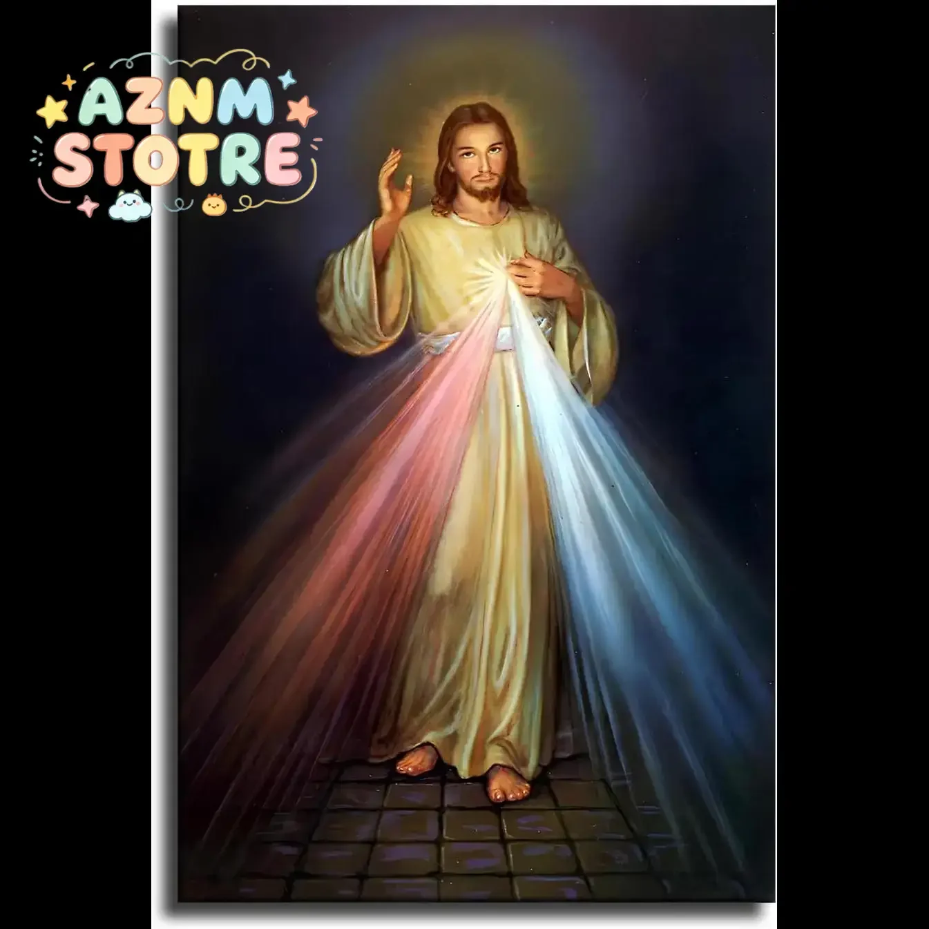 Jesus Christ Divine Mercy Canvas Print  x Inch Framed Wall Art for Modern Home Decor