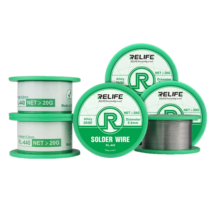 RL-440 originale meccanico Rosin Core filo di saldatura 0.3mm 0.4mm 0.5mm 0.6mm 40g a basso punto di fusione saldatura stagno BGA strumenti di