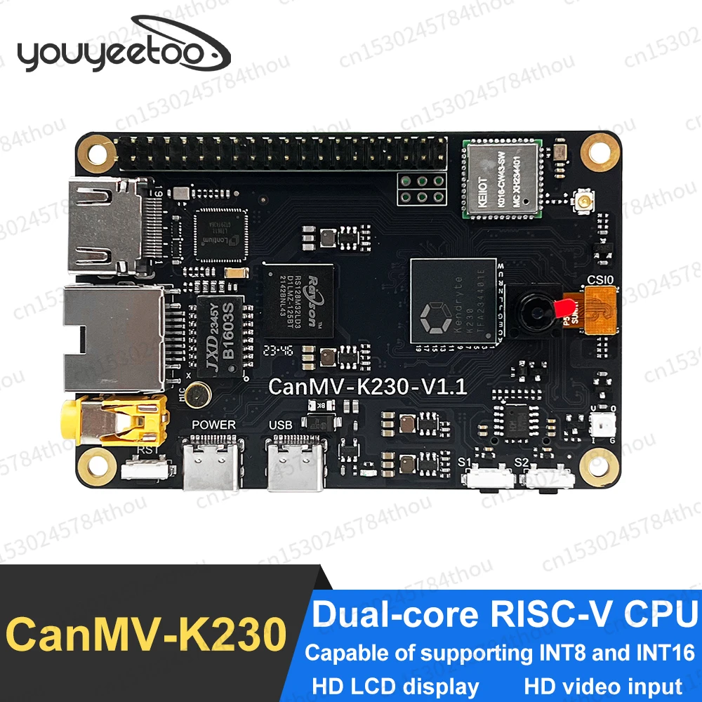 

Kendryte CanMV-K230 RISC-V AI Development board Dual CPU Buildin Stereo Vision 3D Depth Engine DPU HD Video Input Support Linux