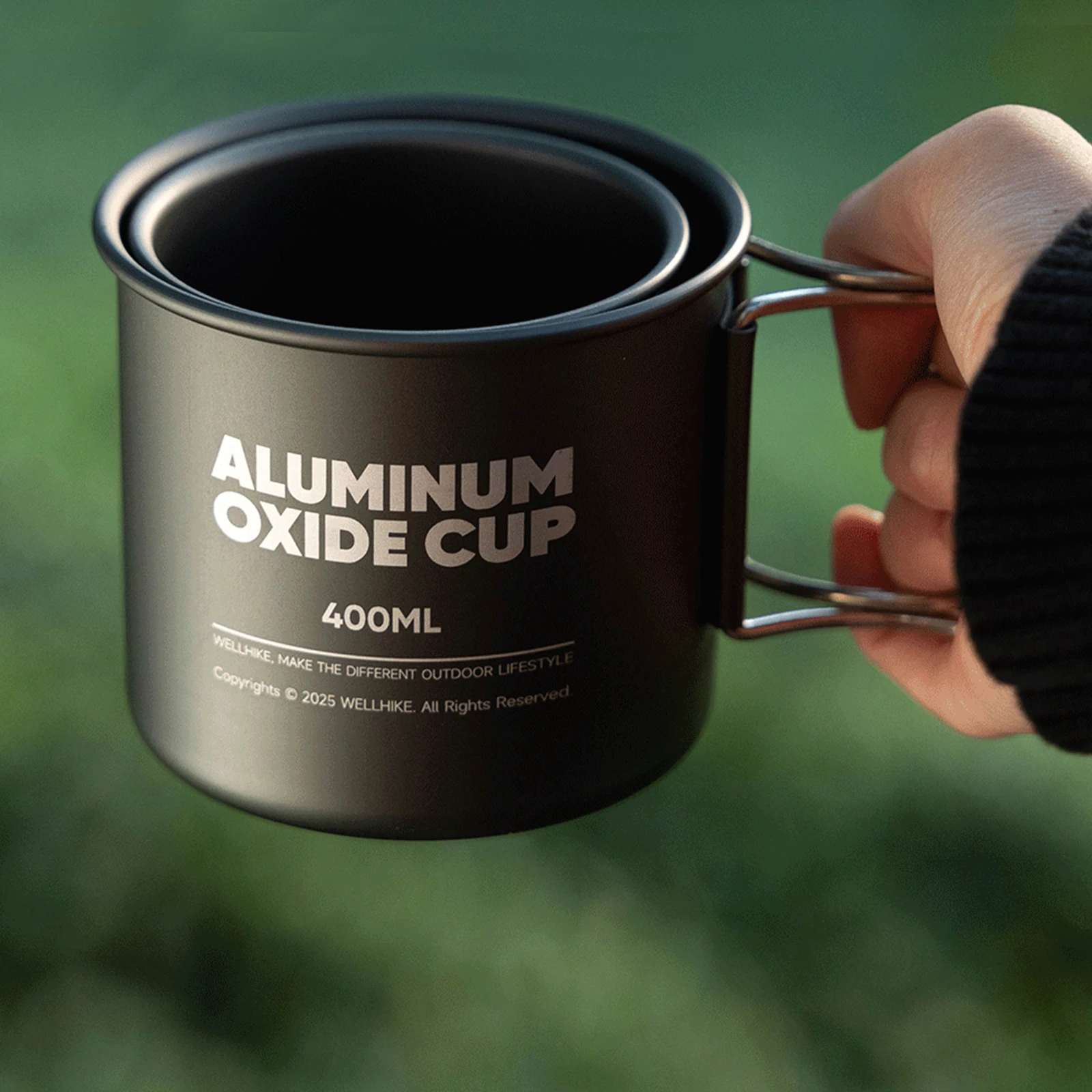 

1/2 шт. уличная чашка со складной ручкой, титановая походная чашка для альпинизма, пикника, пешего туризма