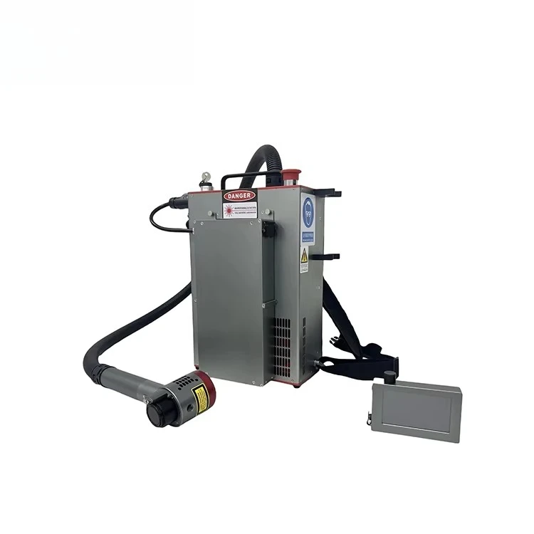 50W Pulse Portable Backpack Laser Cleaning Machine Rust Removal for Metal Surface Treatment Paint Oil Dust Oxide Layer Plus