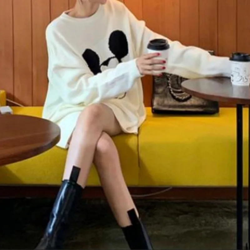 เสื้อสเวตเตอร์มีฮู้ดลายการ์ตูนแฟชั่นเกาหลีดงแดมุน